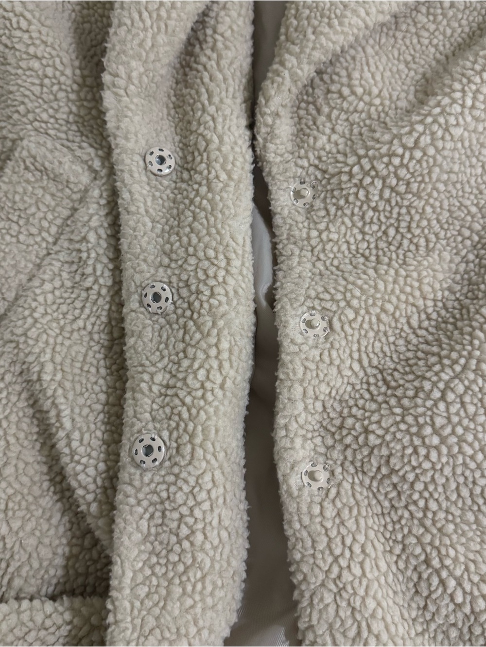 Stradivarius Plush Teddy Jacket in Cream - Picture 8 of 9